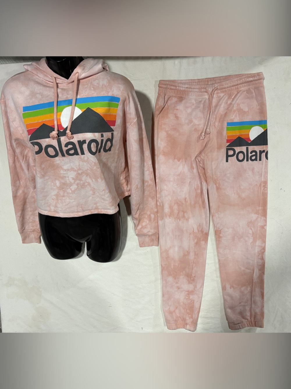 Vintage Polaroid Tie Dye Matching Sweat Set